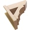 Ekena Millwork 8-in W x 20-in D x 20-in H Balboa Slat Rough Cedar Woodgrain TimberThane Outlooker, Primed Tan OUTUR080X20X20BOA24RCPR - alternate 6
